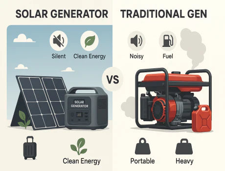 Solar Generators with Panels vs Traditional Generators - Which Wins?