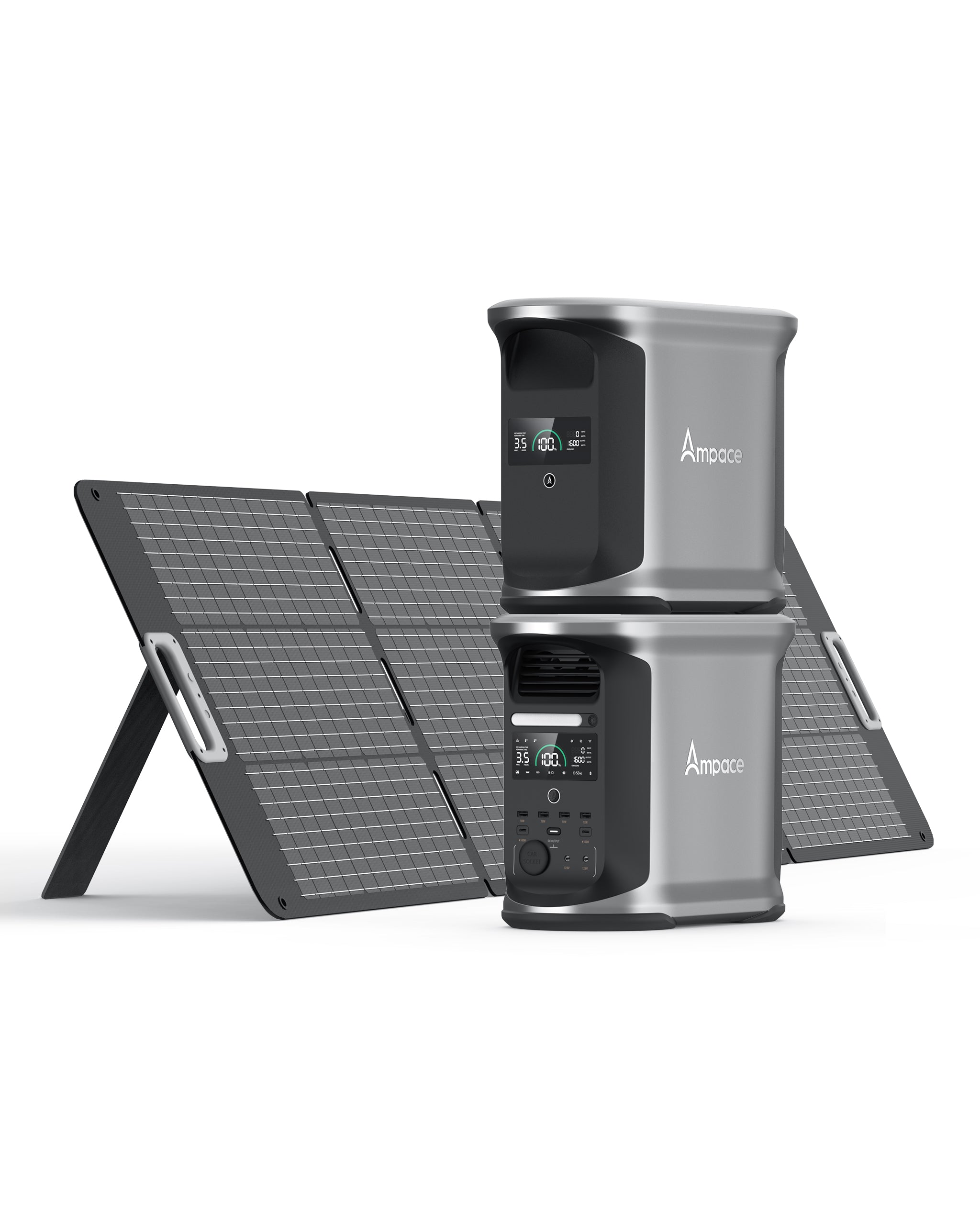 Portable Power Station Andes 1500 with Extra Battery and 200W Solar Panel (2924Wh)