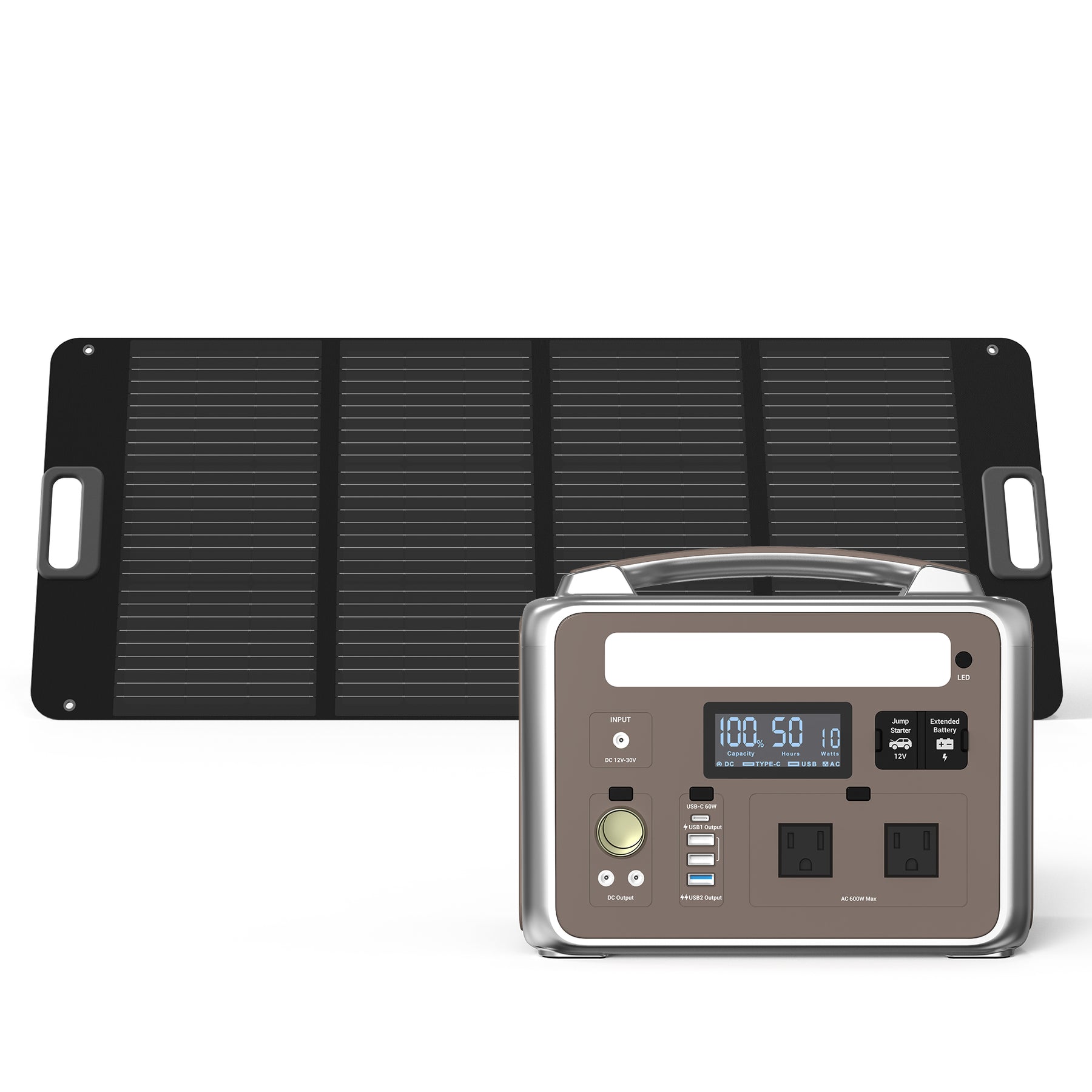Ampace Solar Generator 600 (Ampace P600 + Solar Panel 100W)