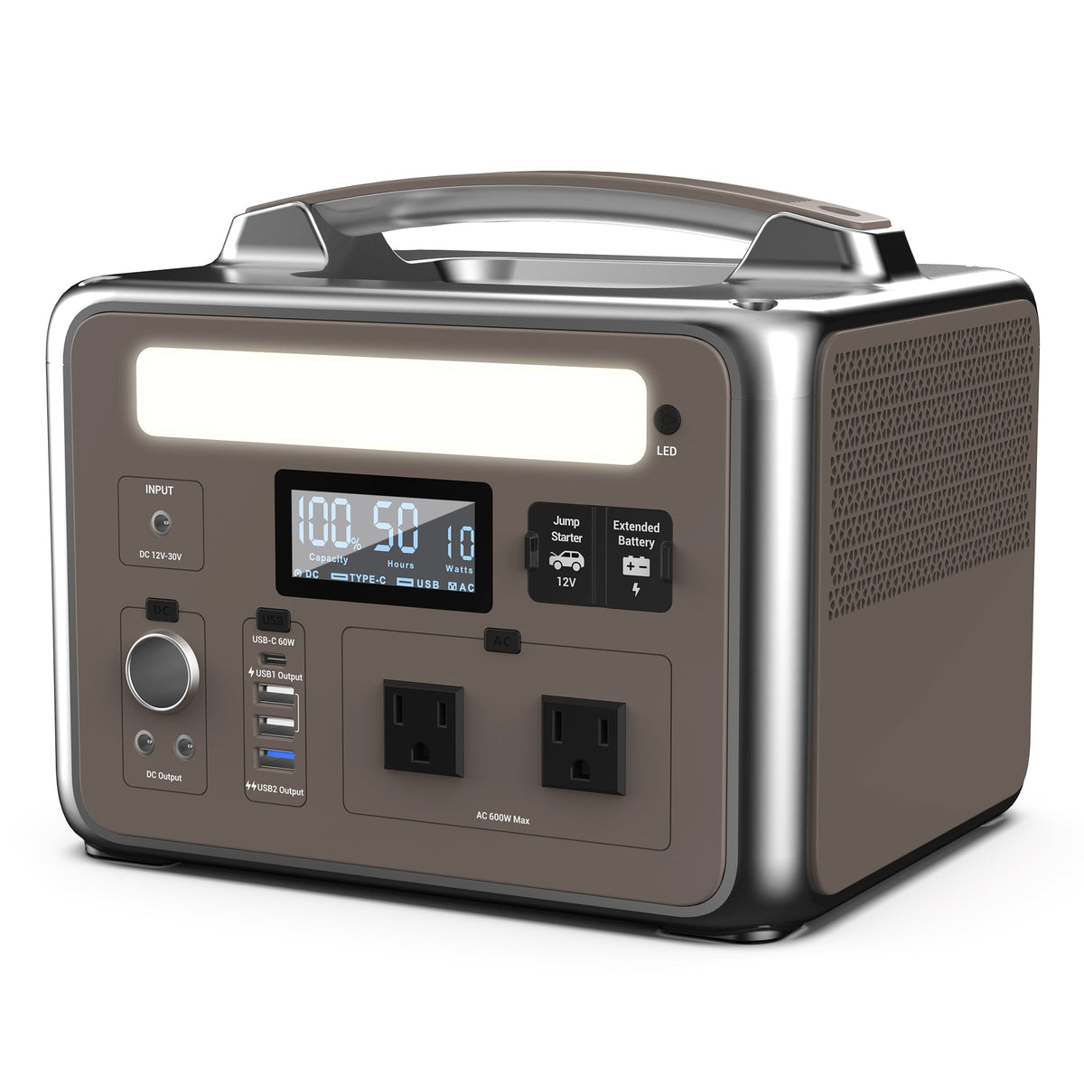 Ampace P600 Portable Power Station (Vintage Brown)
