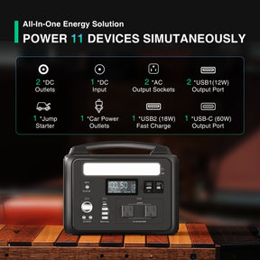 Ampace P600 Portable Power Station - Metal Gray