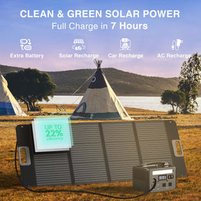 Ampace Solar Generator 600 (Ampace P600 + Solar Panel 100W)